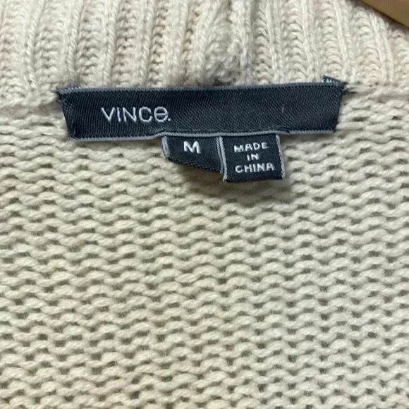 Vince 50% yak 50% wool cream open  cardigan - Picture 3 of 5